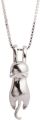 S925 Sterling Silver Cat Necklaces Cat Jewelry for Women Cat Gifts for Cat Lovers Cat Lover Gifts for Women Cat Lady Gifts Silver Cat Pendant Collarbone Necklace. 