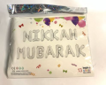 Nikkah Mubarak Foil Balloon Set For Nikkah / Wedding Decoration and Celebrations. 