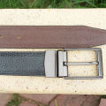 Double Sided Black Premium Dress Leather Belt For Men. 