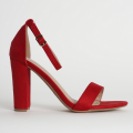 Women's Fashion Block Heel Sandals in Black, Maroon, Red, Blue, White, Light Pink, Silver, and Golden. 