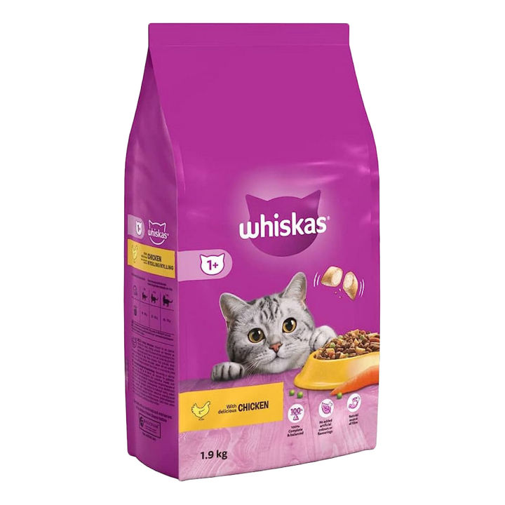 Whiskas 1+ Dry Cat Food With Chicken - 1.9Kg