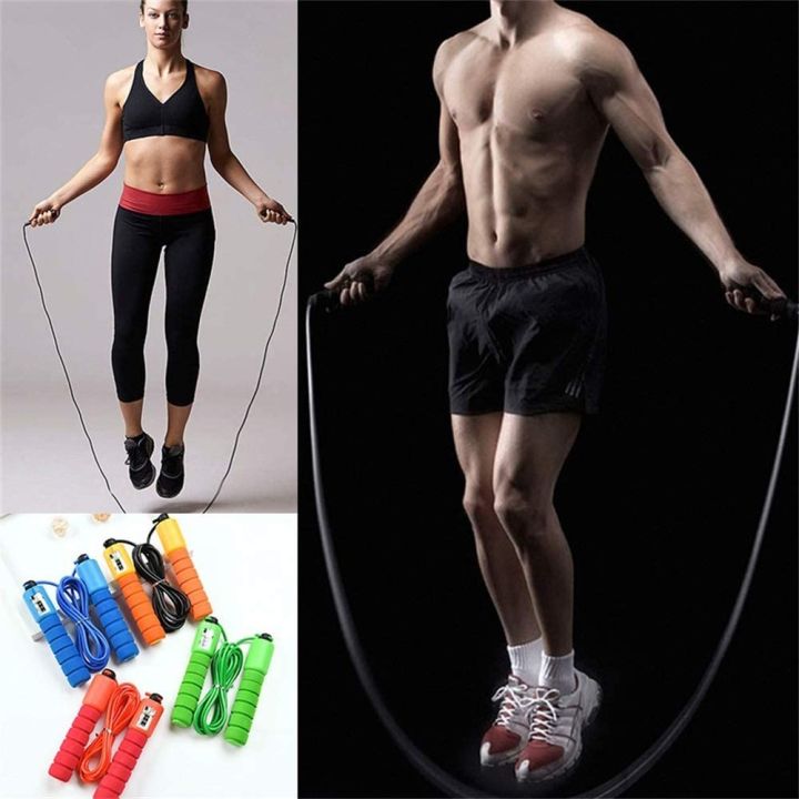 Adjustable%20Skipping%20Rope%20For%20Fitness%20-%20Pink%20-%20Image%204