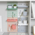 Hole Board Wall Shelf Hooks Self-Adhesive Storage Rack Desk Room Various Earphone Remote Control Storage Accessories,C,S. 