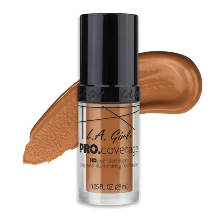 LA GIRL- PRO COVERAGE HD FOUNDATION - WARM CARAMELColor: WARM CARAMEL - Beauty by Daraz