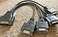 Matrox Quad RS232 VGA ADAPTOR TO 4-WAY VGA MALE OUTPUT Splitter Cable. 