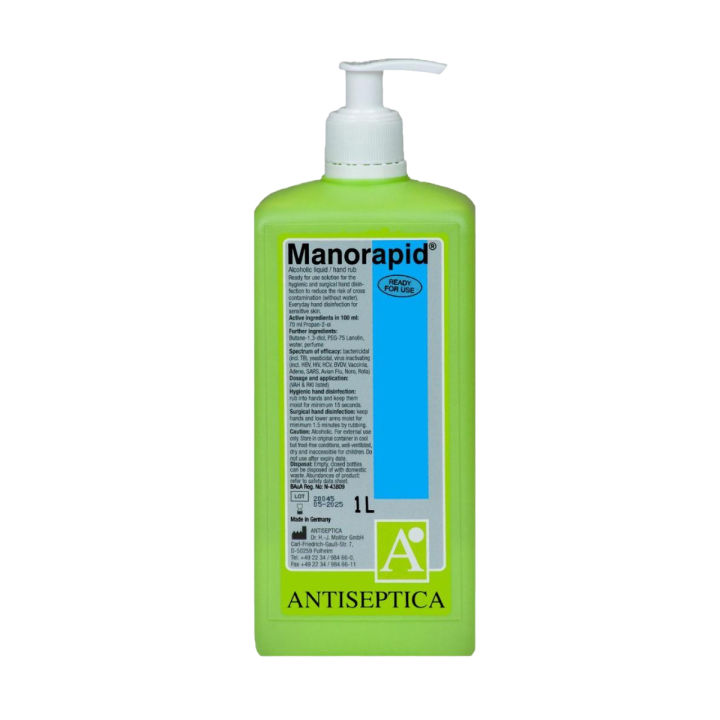 Manorapid Hand Disinfectant 1000ml - Made in Germany