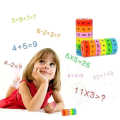 Math Wheel For Kids Education, Magnetic Math Learning Toys Math Games for Kids, Math Materials for Preschool, Colorful Learning Toy Cylinder Number Blocks. 