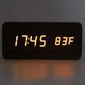 Electronic Alarm Clock, LED Wood Digital Clock Widescreen for Office. 