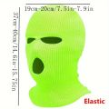 Winter Warm Head Cover, 3-hole Knitting Ski Mask Cold Proof Riding Full Face Mask. 