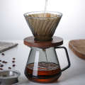 Glass pot set glass funnel coffee filter paper walnut tray silicone funnel. 