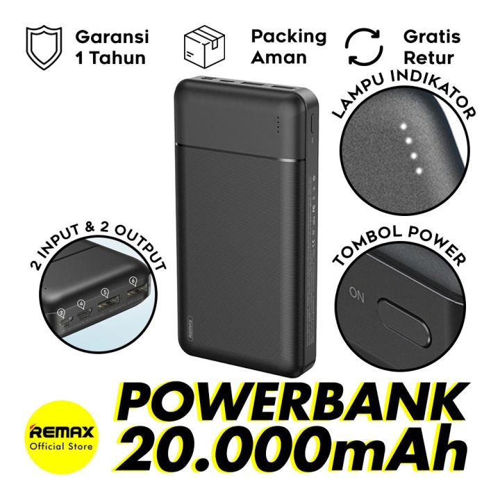 Remax Power Bank 20000 Mah RPP-166 LED Indicator | Daraz.pk