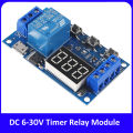 DC 6V-30V Timer Relay Module | Digital Delay Switch | LED Display | Adjustable Timing Control | Micro USB Power | Smart Automation. 