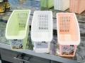 Kitchen Refrigerator Organizer, Fridge and Freezer Storage Tray Basket, Fridge Space Saver Baskets (Multicolor WIDTH 5inch  LENGTH 11.5 inch  HEIGHT 7 inch). 