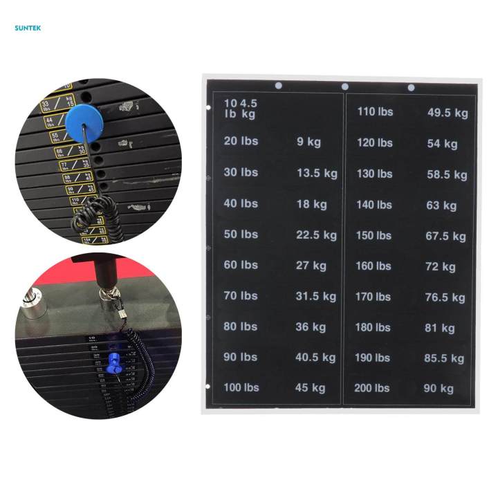 Weight Stack Labels 4.5kg to 90kg Weight Tags Self Adhesive Weight Stickers