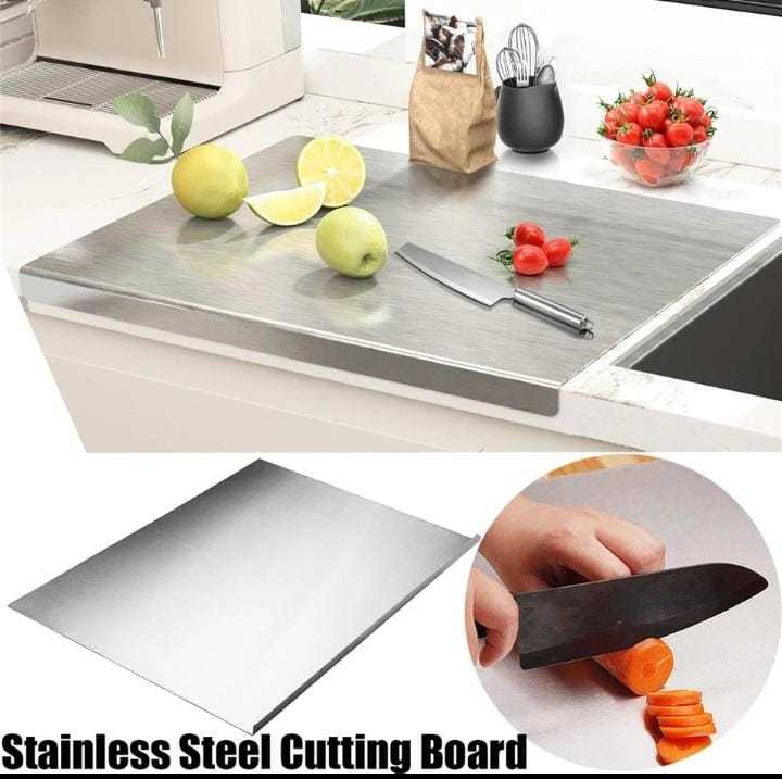 Pure stainless steel cutting board/chopping board/CounterTop.Vegetable cutting board,large cutting board. No Smell, Stainless steel chopping board,steel cutting board, Chopping Board, Kitchen Utensils, cutting board large size, cutting board s