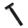 Professional Metal Safety Razor,Classic Long Handle Safety Wet Shaving Kit Safety Razor (Black), Stainless Steel Shaving Razor Manual Mustache Removal Traditional Shaving Tool for Hotel Home Travel for Men. 