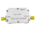 TYPE-C LAN High Flatness Amplifier 10Mhz-6GHz Gain 20DB RF Signal AMP for HAM SDR Software Radio FM Radio Easy to Use. 