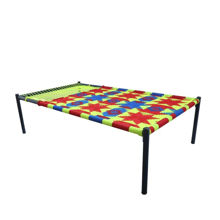 Fixed Bed - Blue(Fixed Iron Charpai)