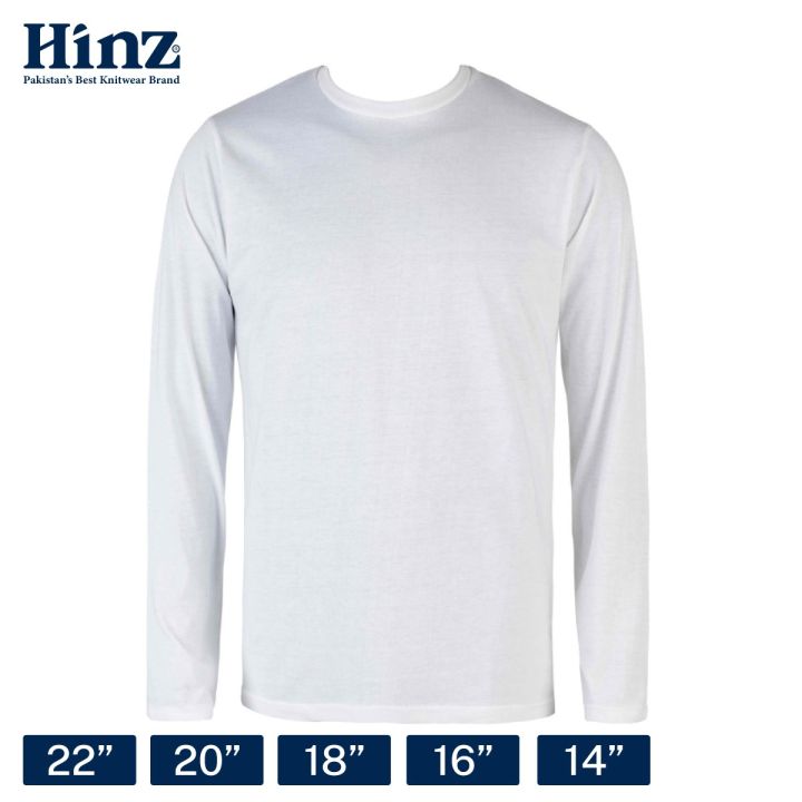 Hinz Youth Essential Round Neck Unisex Top (Full Sleeves) Combed Cotton Interlock