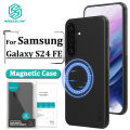 Nillkin Hard PC + TPU Magnetic Case for Samsung Galaxy S24 FE Phone Case Luxury Super Frosted Shield Pro Magnetic PC + TPU Hard Protection Back Cover. 