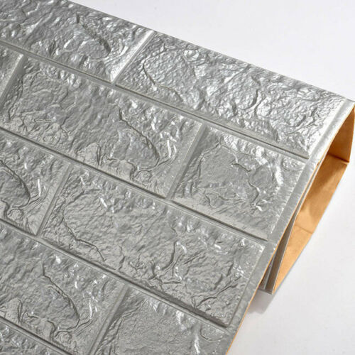 [Pack of 8] Brick Wall 3D Sticker Self-Adhesive Foam Wallpaper Panels Room Decal 77*70cm 2mm thick