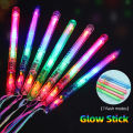 JM 1PC Colorful LED Transparent Flash Stick Large Fluorescent Stick Concert Wedding Party Supplies Glow Stick 21CM. 