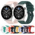 For Huawei Watch GT3 46mm 22mm Protruding Head Silicone Strap Silver Buckle. 