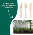 AURA 150 Pcs Wooden Cutlery Set for Picnic Party - 50 Spoons, 50 Knives & 50 Forks, Alternative to Plastic, Disposable, Biodegradable, Eco Friendly Compostable Wood Utensils Set FOR PARTY WEDIG PICNIC. 