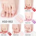 Summer Style 22tips Nail Stickers DIY Artificial Soild Color Toe Nails for Design Full Cover Foot Nail Art Decoration Stickers. 