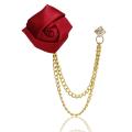 Flower Brooch Chain Brooch For Men For Shirt Jacket Coat Wedding Party Gift. 