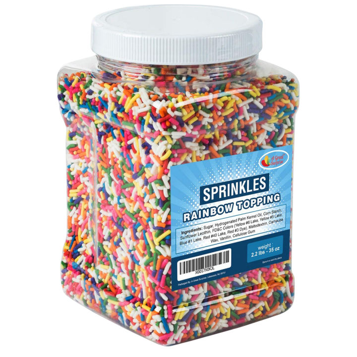 Sprinkles Vermicelli Edible Multi Colours 1 kg Jar-Colorful Sprinkles for decoration (Cake, Pastries, Donuts)