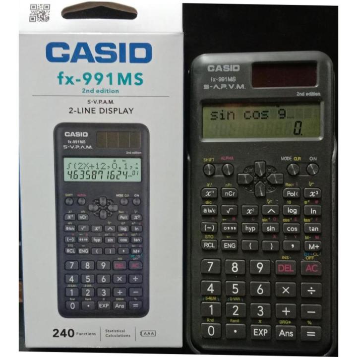 Scientific Calculator, CASIOO FX-991MS Plus 240 Functions Engineering/Scientific Calculator, Black, 3" x 6.5" x 0.4"