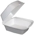 Burger Box Disposable,  Foam Box Container for Burger/Snack/Food - Square- Pack of 50, 40, 30, 20, 10 pcs ( 1pc extra per 10 pcs. ). 