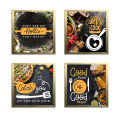 Kitchen wall Decoration Spices Funny Quotes Wall Art Decor, Framed Posters 8x8 inches. 