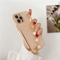 FELMYST Casing For Infinix Note 8i Lucky Alhambra Bracelet Leaf Luxury Plating Van Clee&Arpels Wrist Chain Bracelet Girl Mobile Phone Case Women Lanyard Electroplated Casing Full Cover Camera Protect Bumper Back Soft Shockproof Cover. 