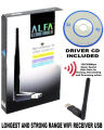 Alfa 300mbps USB Wireless n Adapter / Wifi Dongle 802.11n WiFi 2.4GHz WLAN Wireless USB Adapter. 