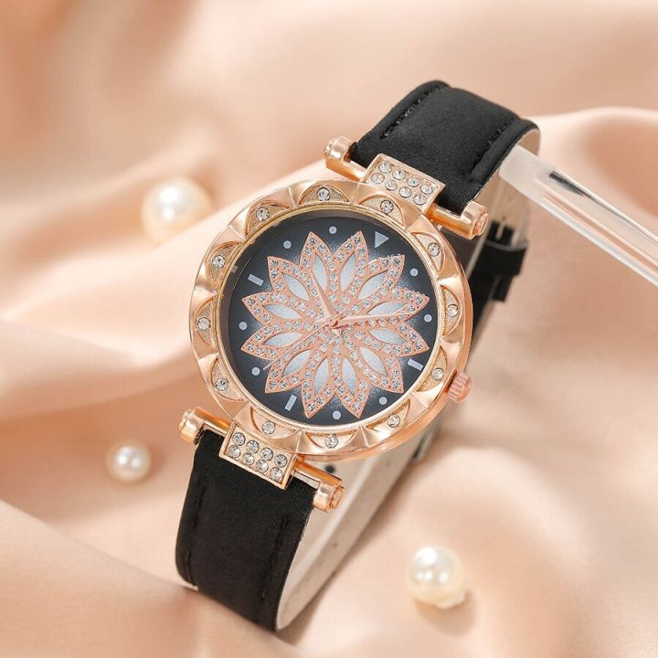 6pc%20Women%20Quartz%20Watch%20Jewelry%20Set%20Business%20Fashion%20Casual%20Round%20Pointer%20Flower%20Watch%20Necklace%20Bracelet%20Earrings%20Ring%20Set%20Gift%20-%20Image%206