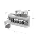Pretty Neat 2 Tier Condiments & Spice Rack with 7 Spice Jars. 