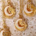 Twelve Zodiac Signs Runes New Moon Opal Pendant Necklace Retro Non Fading Zodiac Necklace Collar Girasol Opal Jewelry. 