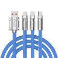 Eaget 3 in 1 USB Cable 6A 120W Fast Charging Cable Micro USB Type C Charging Cable For iPhone 14 13 12 Huawei Xiaomi 13 Samsung. 
