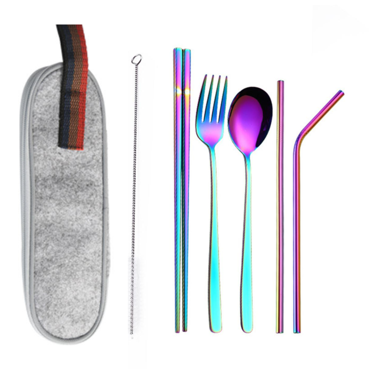 Travelers%20Fork%20Spoon%20Chopsticks%20%20Straw%20Set%20cutlery%20set%20-%20Image%202