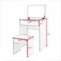 space saving dressing table with stool. 