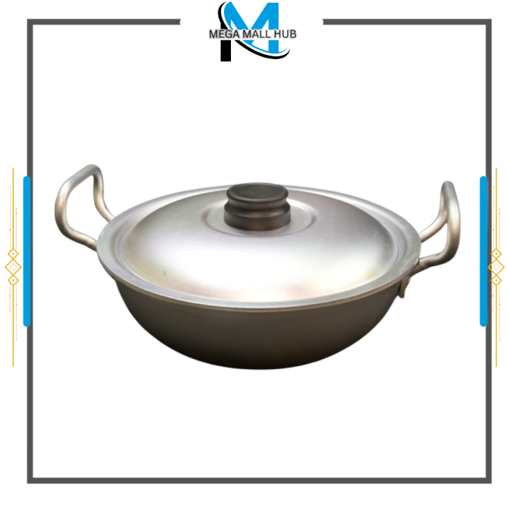 Karahi Round anodized with Lid (wok)