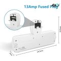 TOBO Multi Plug Extension Board and Wall Socket Extension Wall Mounted High Quality with USB Socket for Mobile Charging Travel Adopter with ON/OFF Buttons. 