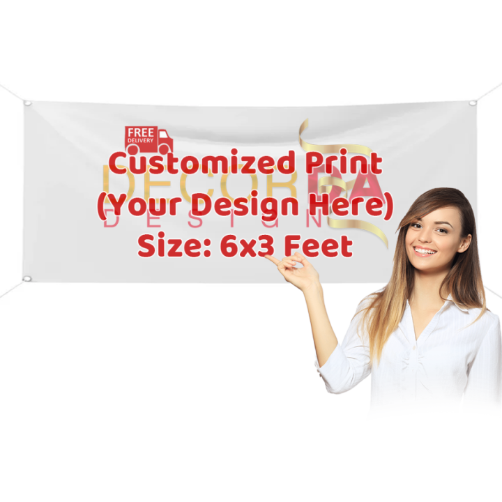 Personlized Panafle PVC Banner Print | Size: 6x3 Feet (72x36 Inches)