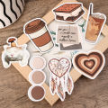 60/120Pcs Aesthetic Stickers Retro Ins Notebook Water Cup Stickers Cute Student Ledger Stickers. 