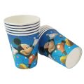 Mickey Mouse Theme Paper Cups - 200 ml - Mickey Mouse Themed Party - Blue - Boys - Pack Of 10. 
