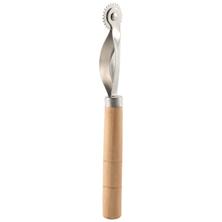 1pc Wood Handle Overneedle Wheel needle Spacing Perforating Tool
