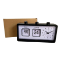 Mechanical Alarm Clock Novelty Flip Clock Desktop Digital Clock,White. 