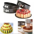 Cake pan Cake Mold Circle Baking try Tool Round Shape Cake Lock Pan High Quality Non Stick Pizza Pan Cakepan Pan Black Non Stick Pan Easy to use. 